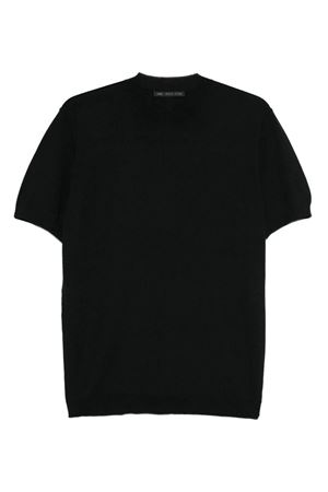 Pullover maniche corte in lana vergine nero LOW BRAND | L1MFW25266726D001
